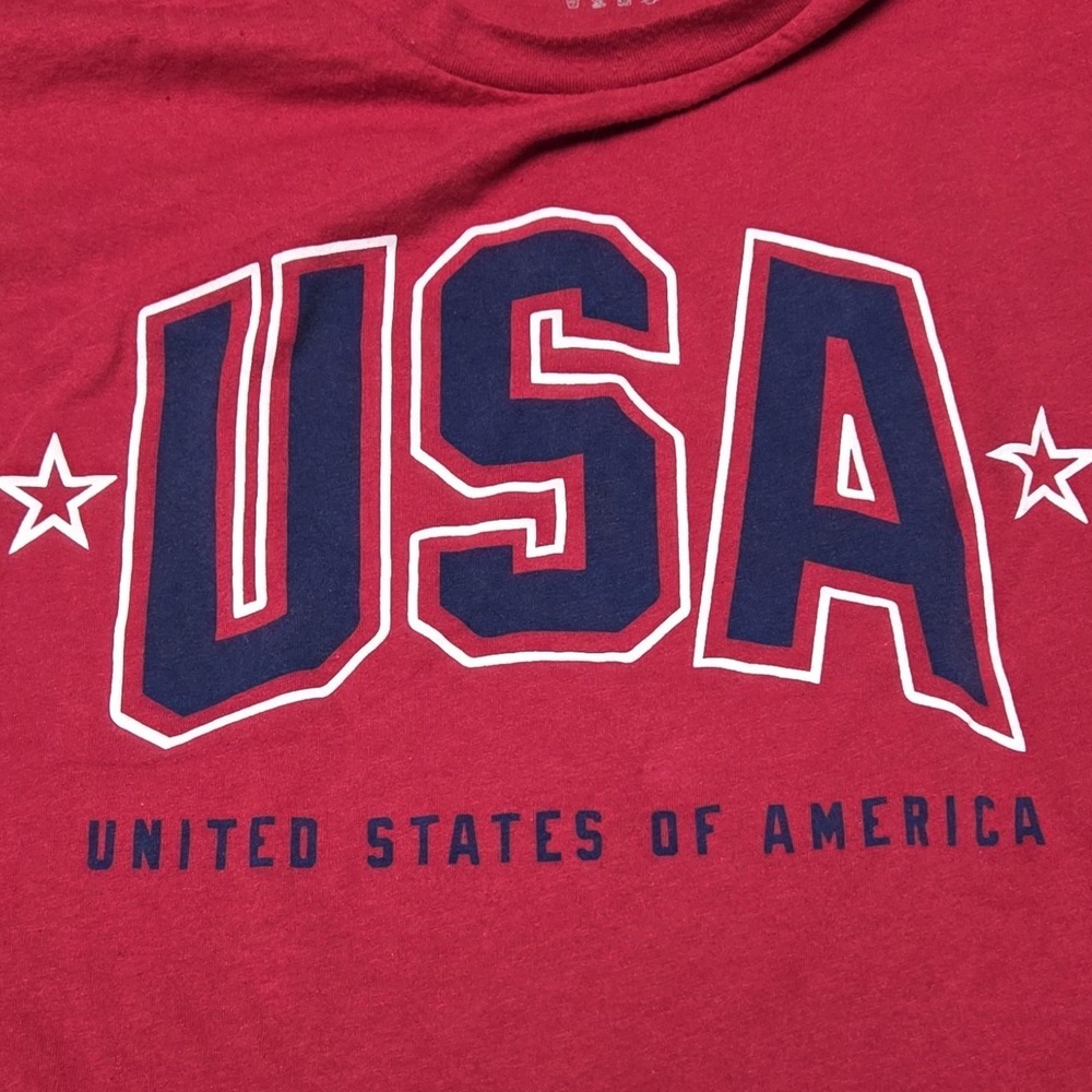 General Standard USA Shirt Men's XL Red Graphic Short Sleeves - Picture 3 of 7